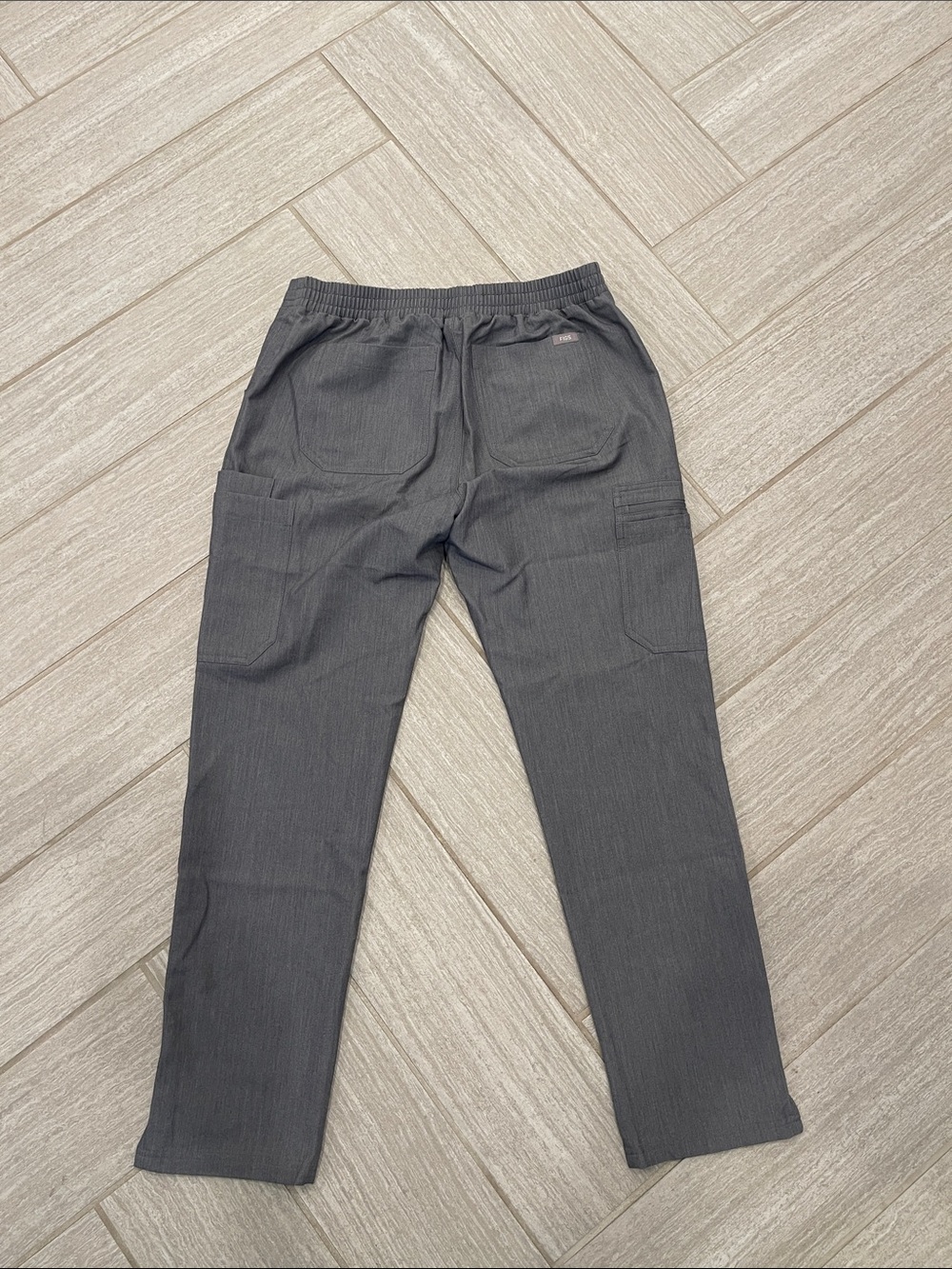 Figs Graphite Yola Scrub Pants with Teal Drawstring - Picture 4 of 4